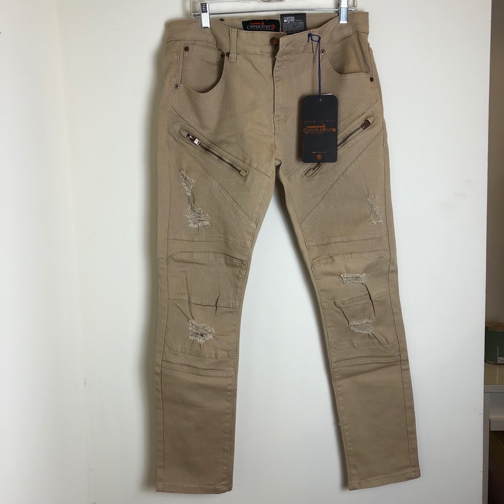 Skinny biker jeans motocross khakis